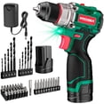 thumbnail image 1 of HYCHIKA Drill Set, True Brushless Power Drill Driver 16.8V Cordless Compact Drill Woman Man,410 IN-LB, LED Light,2 Variable Speed 23+1 Torque 3/8" Keyless Chuck, 1 Lithium-Ion Battery, 1 of 8
