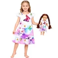 thumbnail image 1 of HYCLES Doll and Girl Matching Nightgown, Outfit Pajamas Night Dress for Girls and 18" Dolls Clothes, 1 of 7