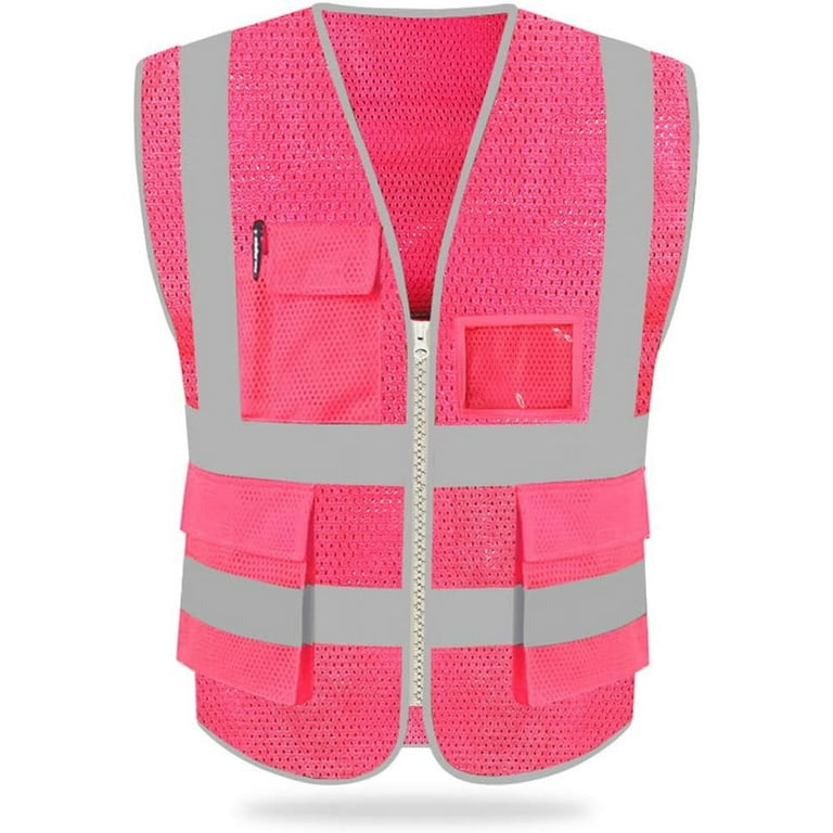 HYCOPROT High Visibility Mesh Safety Reflective Vest with Pockets