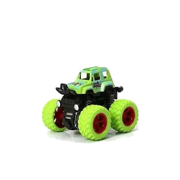 HYCSC Monster Truck Toys, Friction Powered Monster Trucks for Boys, Push and Go Vehicles Toy for Kids, Inertia Vehicle, Stunt On-Road Vehicle, Great for Birthday Party Gift for Boys Girls(Green)