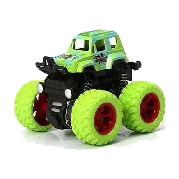 HYCSC Monster Truck Toys, Friction Powered Monster Trucks for Boys, Push and Go Vehicles Toy for Kids, Inertia Vehicle, Stunt On-Road Vehicle, Great for Birthday Party Gift for Boys Girls(Green)
