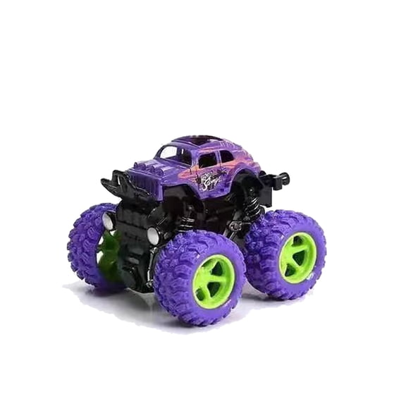 HYCSC Monster Truck Toys, Friction Powered Monster Trucks for Boys, Push and Go Vehicles Toy for Kids, Inertia Vehicle, Stunt On-Road Vehicle, Great for Birthday Party Gift for Boys Girls(Purple)