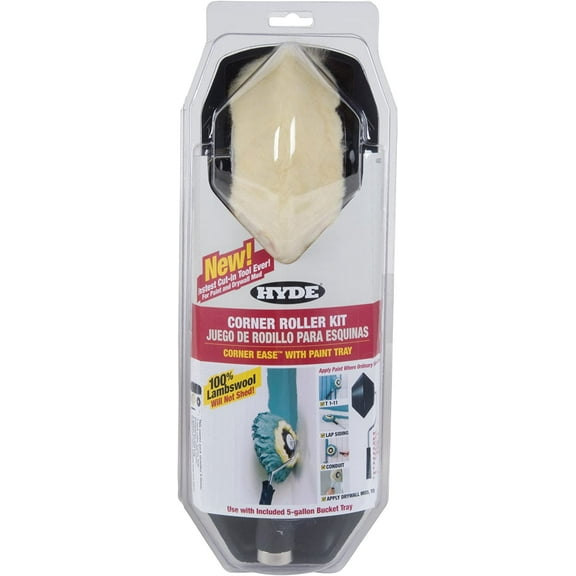 HYDE 45820 Ease Corner Roller Kit, 3 Pieces, for Use with Water-Based, Oil Or Enamel Paints