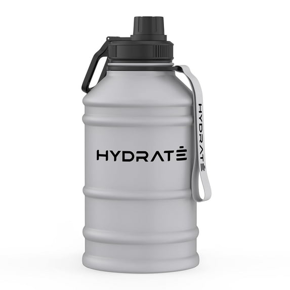 HYDRATE 74 Oz Stainless Steel Water Bottle - BPA Free Metal Water Bottle for Gym, Exercise - Water Jug with Convenient Nylon Carrying Strap and Leak-Proof Screw Cap Water Bottles for Men, Women, Adult