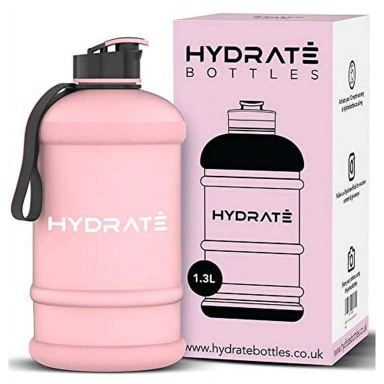 HYDRATE Half Gallon Matte Pink XL Jug Water Bottle - BPA Free, Flip Cap,  Gym & Sports Bottle (74 oz)
