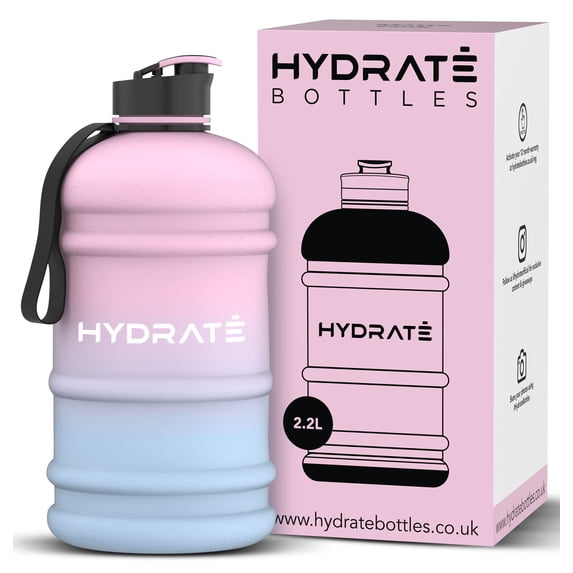 HYDRATE XL Jug Half Gallon Water Bottle - BPA Free, Flip Cap, Ideal for Gym - Color