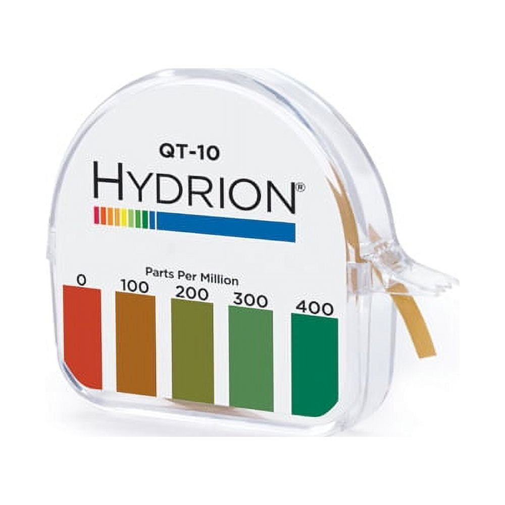 UNBANDED HYDRION QT-10 Quat 2- Chain Sanitizer Test Paper - One 15-Foot Roll - 0-400ppm