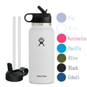 HYDROˊ FLASK Water bottle Stainless Steel & Vacuum Insulated with Straw Lid- 32oz White