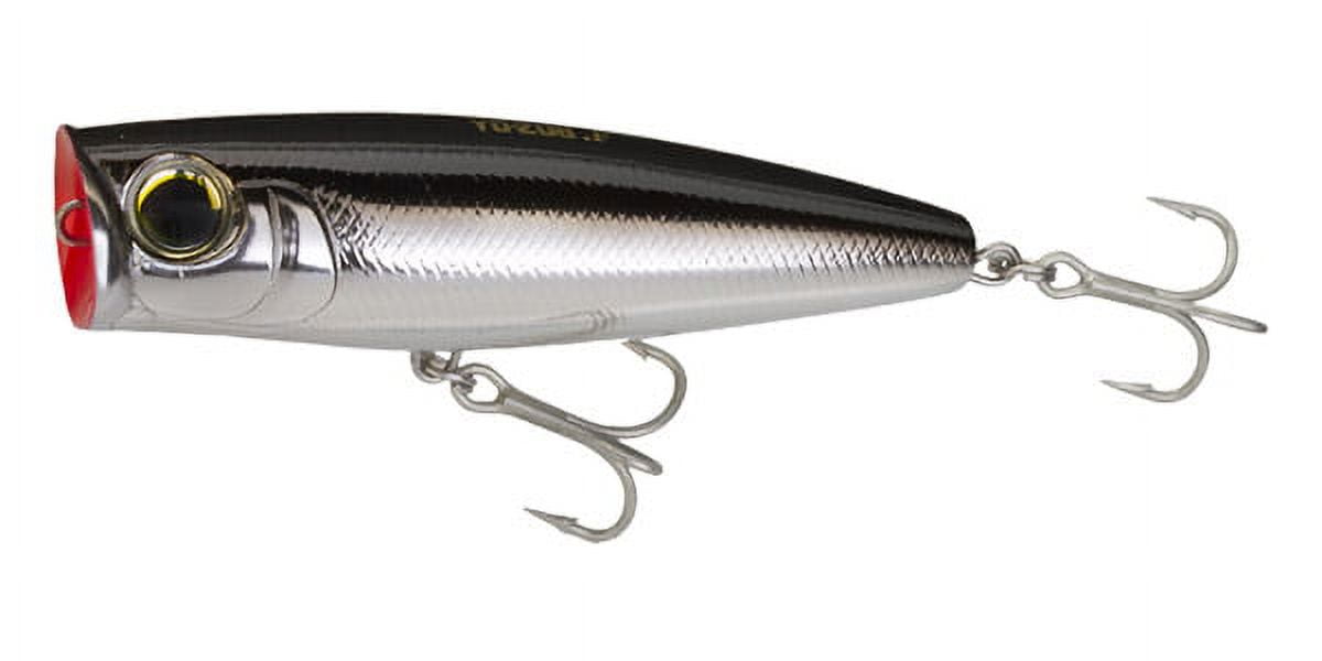 Yo-Zuri Fishing Lure R1151CSBL Hydro Popper 3 1/2 In. 7/8 Oz. Black Silver  Floating 