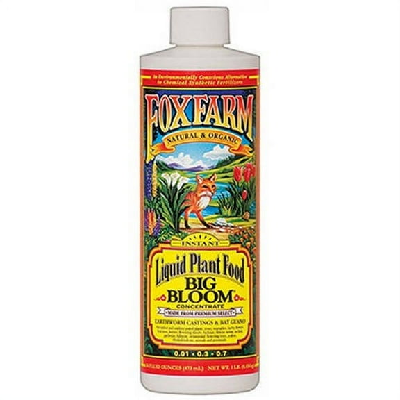 HYDROFARM FX14091 Foxfarm, 1 pt, Big Bloom, Liquid Plant Food Concentrate