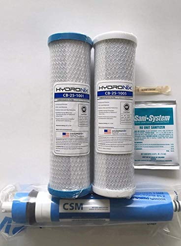 HYDRON GE SMART WATER RO GXRM10G PRE & POST FILTERS 50GPD GE FXWTX GE FX12P GE FX12M ANNUAL REPLACEMENT FILTER PACK