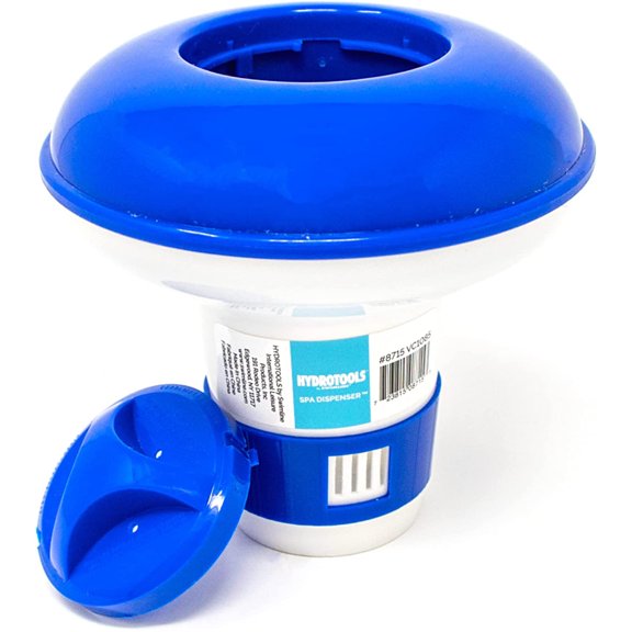 HYDROTOOLS BY SWIMLINE 8715 Mini Chemical Dispenser For Spas and Personal Pools| Compatible With Bromine & Chlorine Supports 1 Tablets | Adjustable Control Ring For Customizable Flow Rate