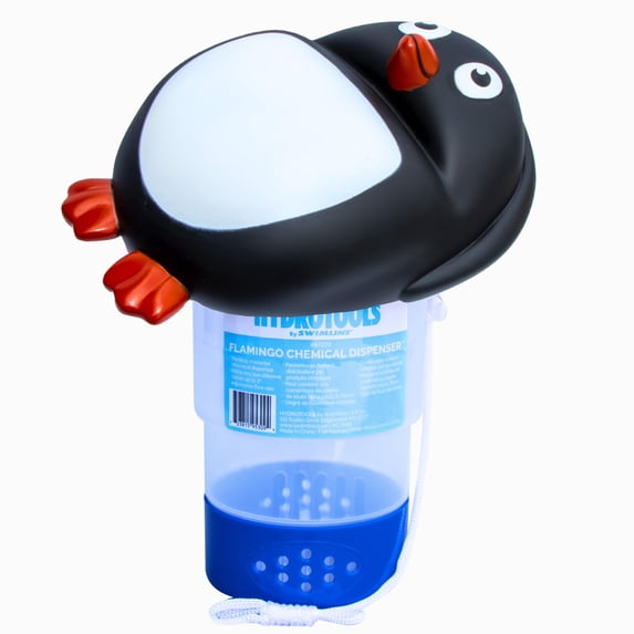 HYDROTOOLS BY SWIMLINE 87281 Penguin Large Capacity Pool & Spa Chemical Dispenser | Compatible With Bromine & Chlorine Supports 1-3’’ Tablets | Adjustable For Customizable Flow Rate | Cost Effective