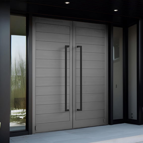 HYDROWARE Modern Contemporary Long Stainless Steel Push Pull Door Handle for Home Entrance Glass Shower Wooden Barn & Office Store Shop Doors