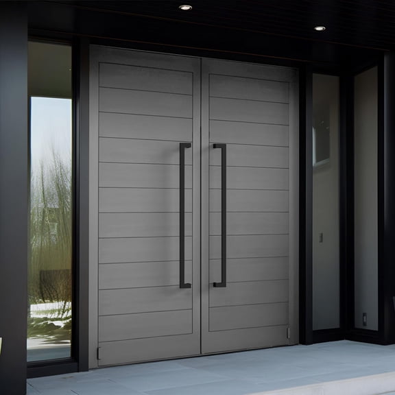 HYDROWARE Modern Contemporary Long Stainless Steel Push Pull Door Handle for Home Entrance Glass Shower Wooden Barn & Office Store Shop Doors