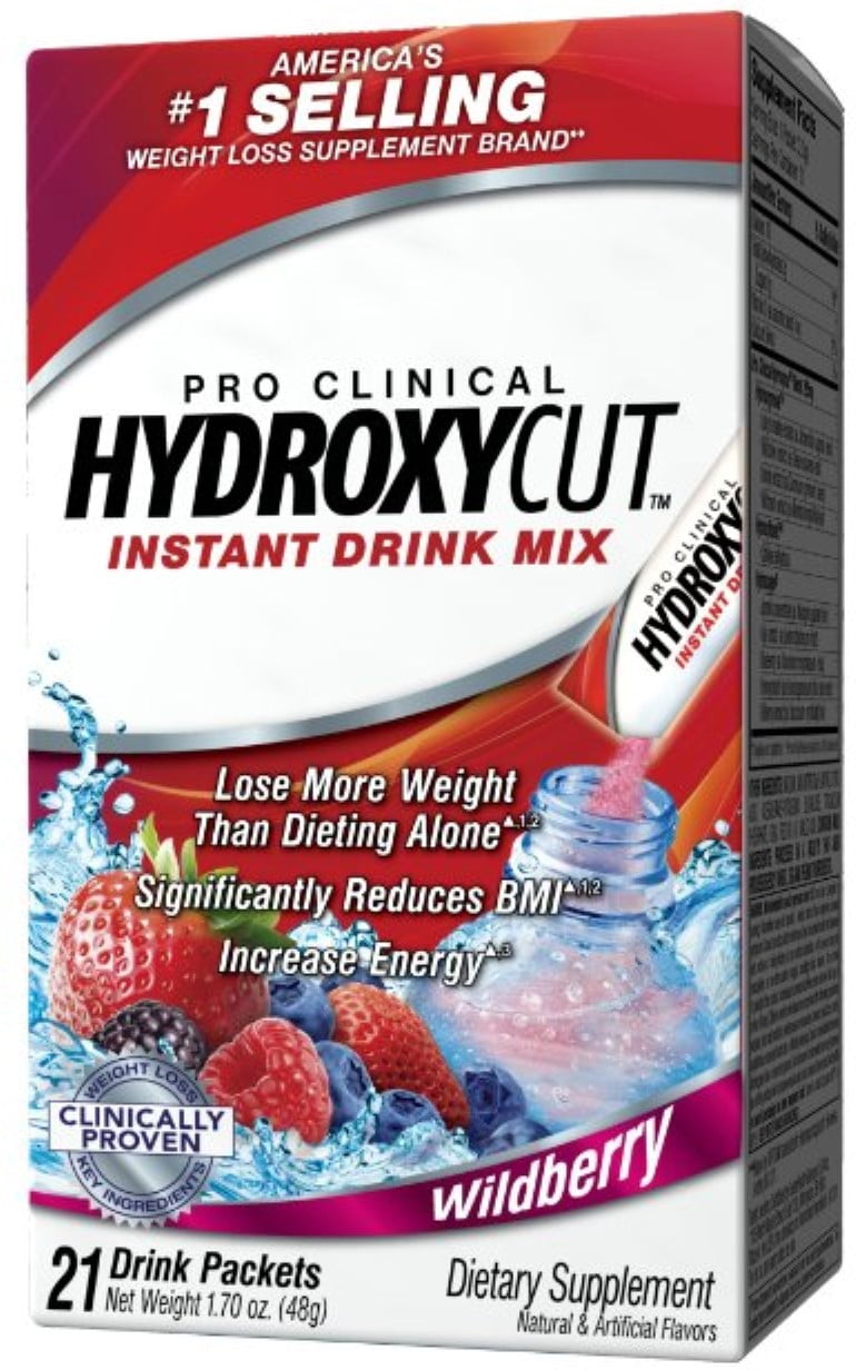 HYDROXYCUT Pro Clinical, Drink Mix Packets, Wildberry, 21 Ct