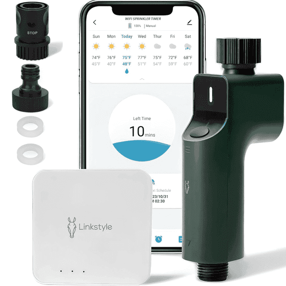 LINKSTYLE.LIFE HYDROZEN WiFi Water Timer with Hub for Garden Hose, App Control and Rain Delay