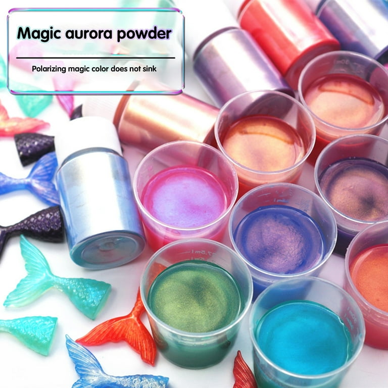 HYDa 20ml/10g Glitter Powder Durable Bright Colors Shiny Decorative DIY  Nail Phone Case Art Pearlescent Pigment Home Use 