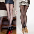 thumbnail image 1 of HYDa Sexy Women's Ultra Sheer Transparent Line Back Seam Tights Stockings Pantyhose, 1 of 8