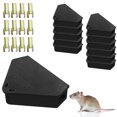 thumbnail image 1 of HYEASTR 12 Pcs Mice Station with Key Triangle Bait Station Reusable Rodent Trap Bait Box, Keeps Children and Pets Safe Indoor & Outdoor, Bait Not Included, Suitable for Small Mice, 1 of 7