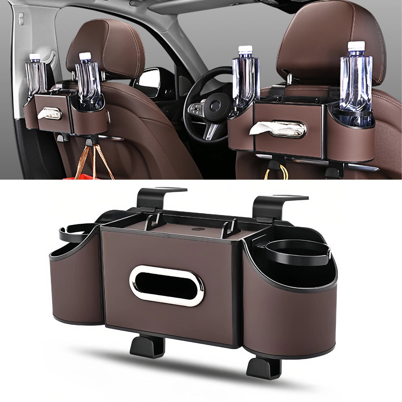 HYEASTR 3-in-1 Car Organizers and Storage Box, Multifunctional Car Seat ...