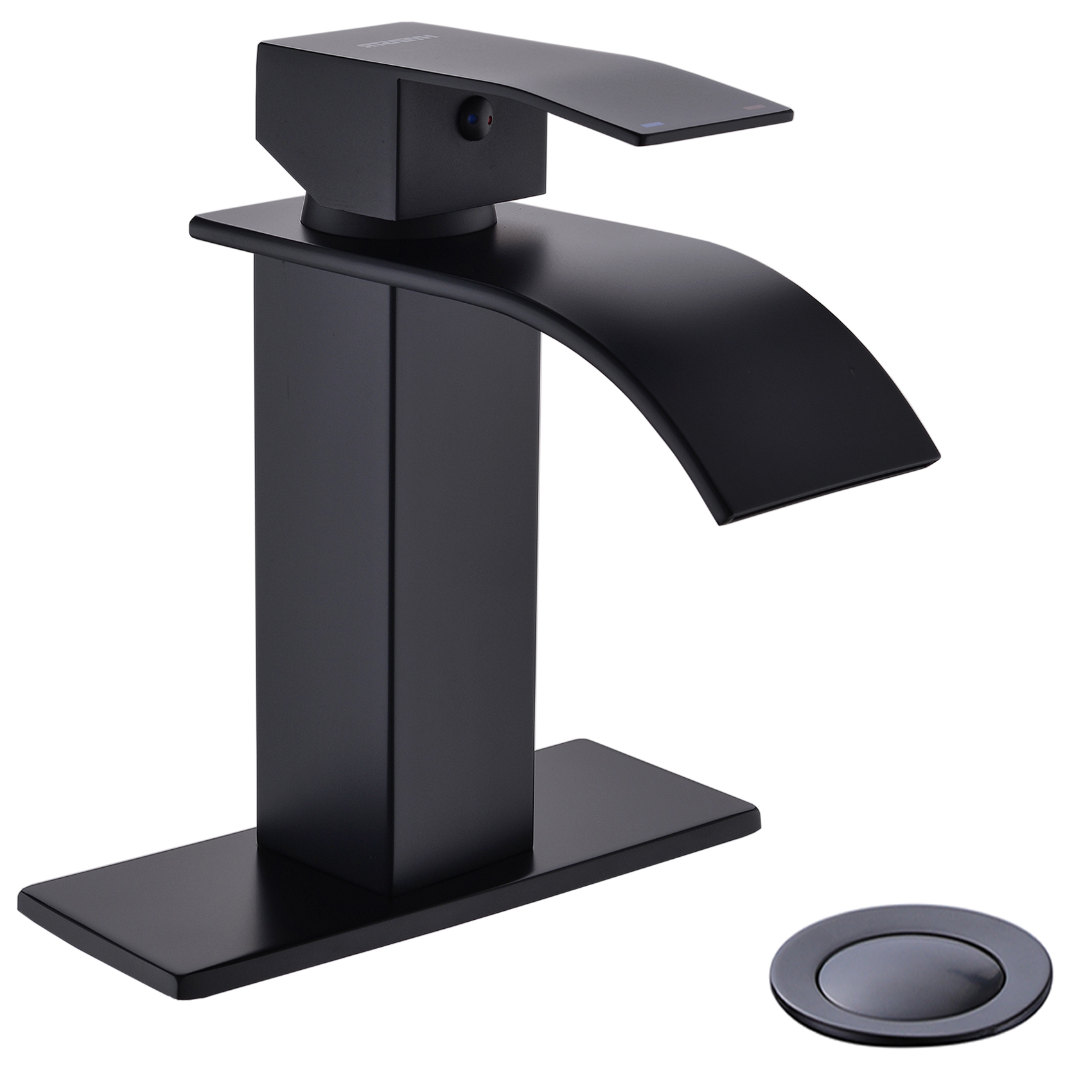 CES Matte Black Bathroom Faucet 3 Hole, 8 Inch Bathroom Sink Faucet ...