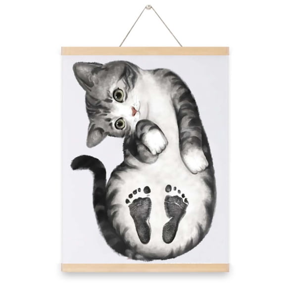 HYEASTR Footprint Keepsake Frame, Memory Display Kit for Handprints and Pet Paws, DIY Shadow Kit for Home Decor, Gift for New Parents, Pet Owners, Families
