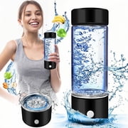HYEASTR Hydrogen Water Bottle, 2024 New Portable Hydrogen Water Ionizer Machine, Hydrogen Water Generator, Hydrogen Rich Water Glass Health Cup for Home Office Travel - Black