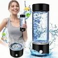 thumbnail image 1 of HYEASTR Hydrogen Water Bottle, 2024 New Portable Hydrogen Water Ionizer Machine, Hydrogen Water Generator, Hydrogen Rich Water Glass Health Cup for Home Office Travel - Black, 1 of 8