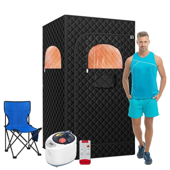 HYEASTR Portable Sauna for Home,Full Body Sauna Box,Personal Sauna Steam Sauna Tent at Home Spa with 3.0L 1200W Steamer,Folding Home Sauna for Gym,Pilates,Garage,Hot Tub (5.7'*3.3'*2.52')
