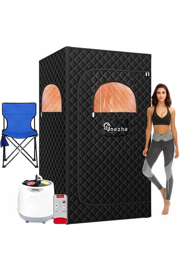 Portable Steam Sauna, Personal Full Body Home Sauna Tent, Indoor Sauna Box for Home Relaxation with 3.0L 1200W Steam Generator, Remote Control, Timer, Foldable Chair (68.5"*39.7"*30.3")