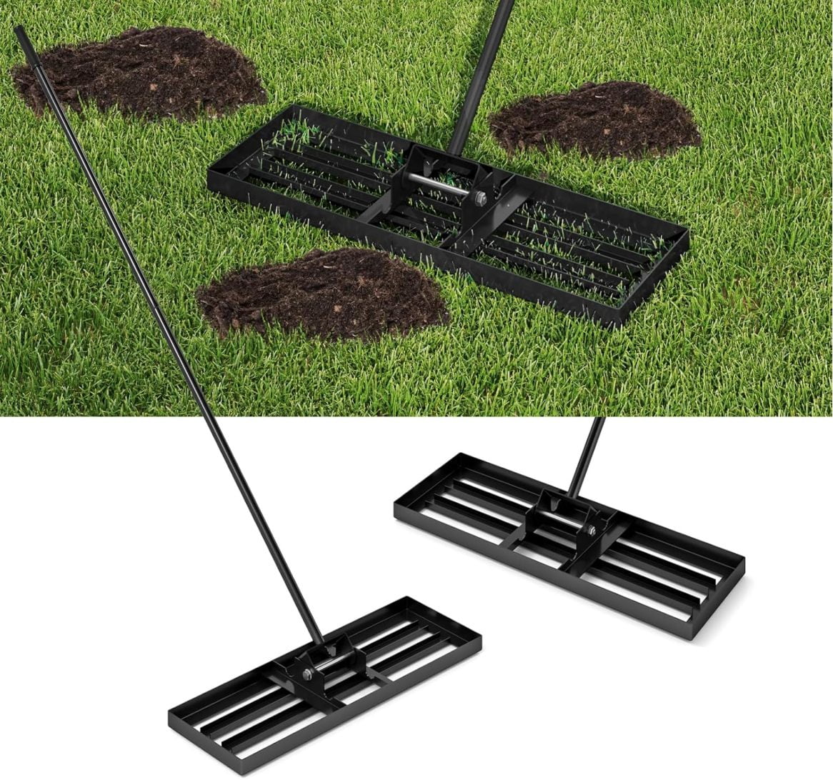 HYFF Lawn Leveling Rake, Heavy Duty Lawn Level Tool for Soil w/67 ...