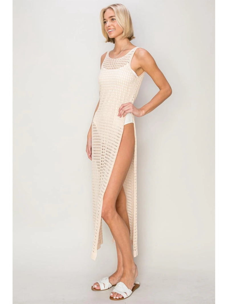 crochet dress backless Long backless crochet dress