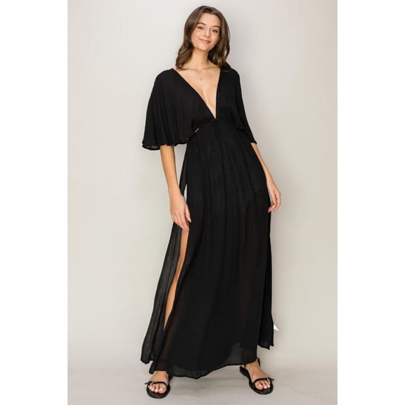 HYFVE Tie Back Maxi Split Cover Up Dress