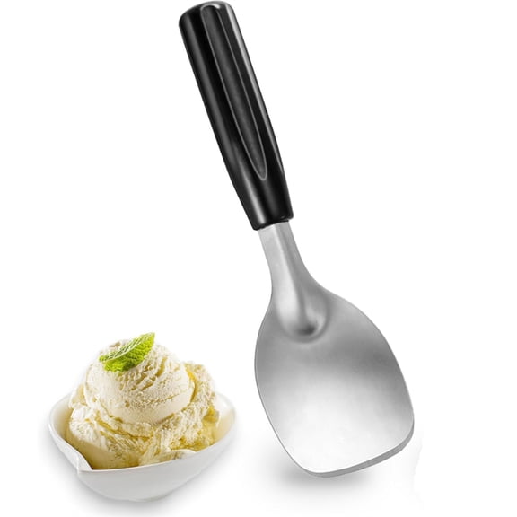 HYG Bend Proof Stainless Steel Ice Cream Spade with Handle Dishwasher Safe Heavy Duty Flat Scoop Paddle for Scooping and Serving Hard Ice Cream, Easy to Clean 1 Pcs