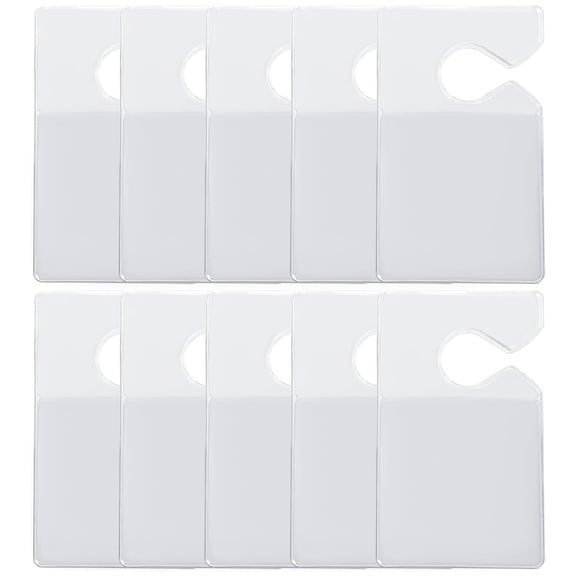 HYG Clear Parking Permit Holder 10 Pcs Car Hanging Tabs Parking Lot Pass Rearview Mirror Hanger Universal Transparent Parking Card Hang Tag for Car Passes Permits