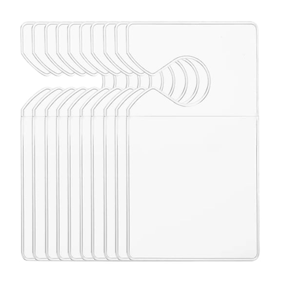HYG Clear Slot Hole Hang Tags Parking Permit Holder Vertical Car Parking Card Holder Plastic Rearview Mirror Hanger for Car Passes Permits, 10 Pcs