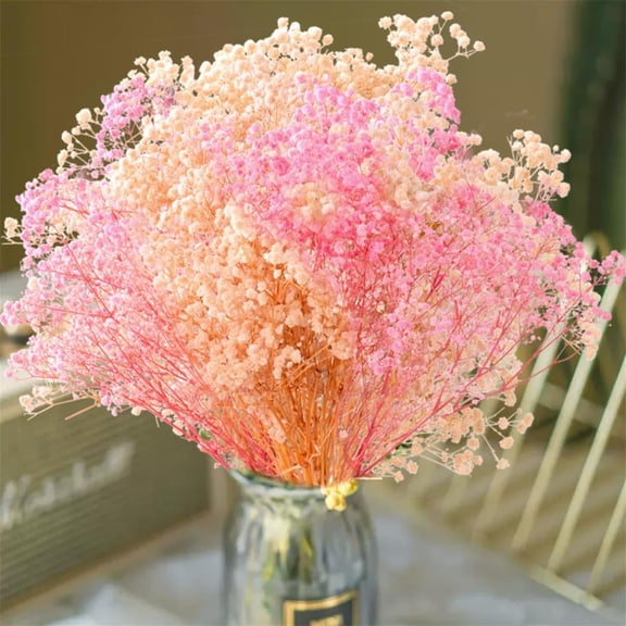 HYG Dried Babys Breath Flowers Bouquet Gypsophila Branches Dried Flowers Dry Flowers Bulk Wedding Table Home Vase Decor Wreath Floral Card DIY, 0.22 lb