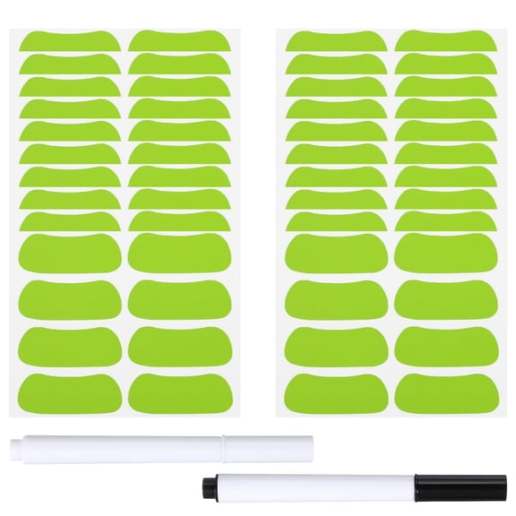 HYG Eye Green Stickers Sports Eye Stickers Customizable Sports Face Stickers Adhesive Stickers with 2 Pens Eye Strips for Football Softball Baseball, 160 Pcs, Green