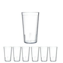 HYG Reusable Plastic Tumblers,8Pack Restaurant-Style Tumblers,Plastic Stackable Glasses,Clear Drinking Cups for Party,Catering Supplies,480ml/16oz