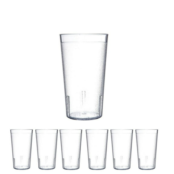 HYG Reusable Plastic Tumblers,8Pack Restaurant-Style Tumblers,Plastic Stackable Glasses,Clear Drinking Cups for Party,Catering Supplies,480ml/16oz