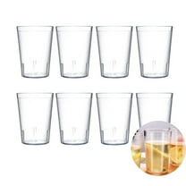 HYG Shatterproof Drink Tumblers,8pack Plastic Break Resistant Drinking Glasses,Reusbale Stackable Tumblers for Cafe,Party,Catering,370ML/12OZ