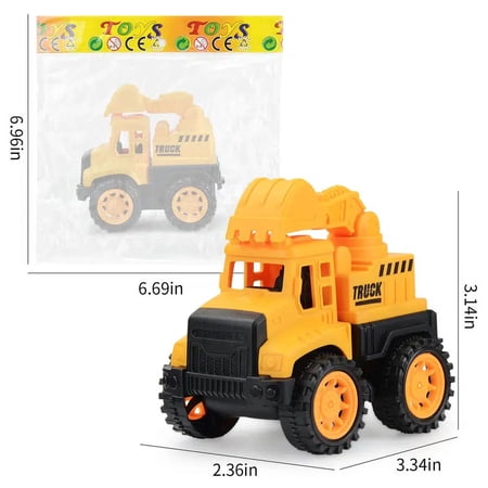 HYG Toys Simulation Engineering Vehicle Excavator Car Model