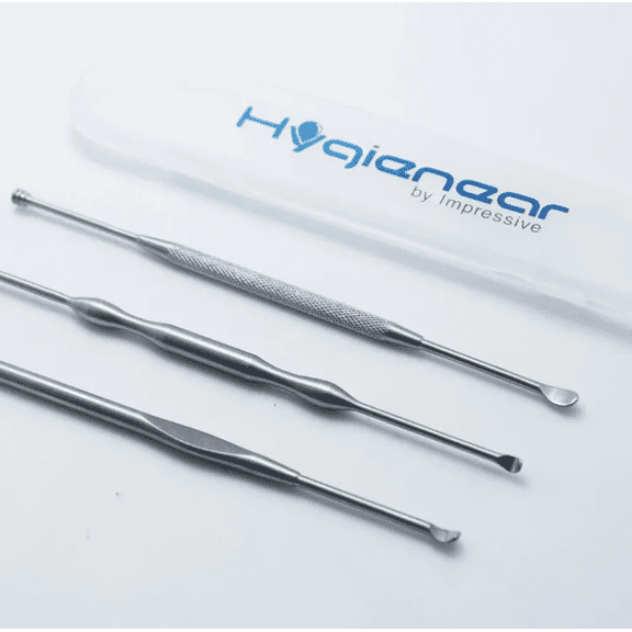 HYGIENEAR 3-Piece Set - Ear Wax Pick Remover Curettes