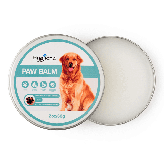 HYGIIENE NATURAL PET PAW BALM | All Season Paw Protection for Dogs, Cats, Other Pets | Lick Safe | Relieves Dryness & Itching | Moisturizes | Soothes | Restores | Natural Ingredients | 2 oz