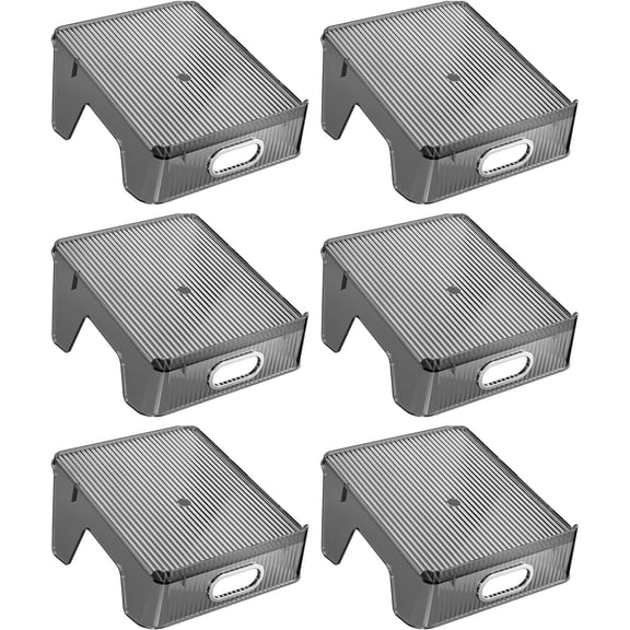 HYGRAD BUILT TO SURVIVE Double Layer Shoe Slots Organizer 9.84” X 9.05” X 5”In Stacker Space-Saving Storage Holder - Transparent Plastic Shoe Rack For Closet Shelf