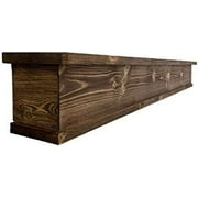 HYHBIBOOM 48in Rustic Mantle | Fireplace Mantel for Decor | Wood Mantel  |   | 48 in Floating  | Farmhouse Fireplace Surround | Long  for Fireplace (Rustic Brown  48 Inch)