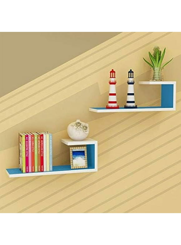 HYHBIBOOM Floating Shelves  Simple Racks  Wall-Mounted Shelves  Decorative Cube Shelves  Creative Bookshelves   Shelves  Multiple Colors (Color   White Yellow)