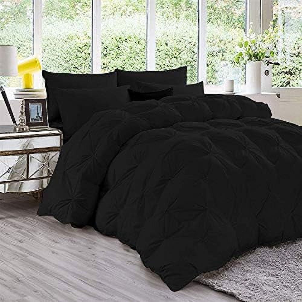 HYHBIBOOM Luxury Hotel Quality 3 Piece Pinch Pleated Comforter Set
