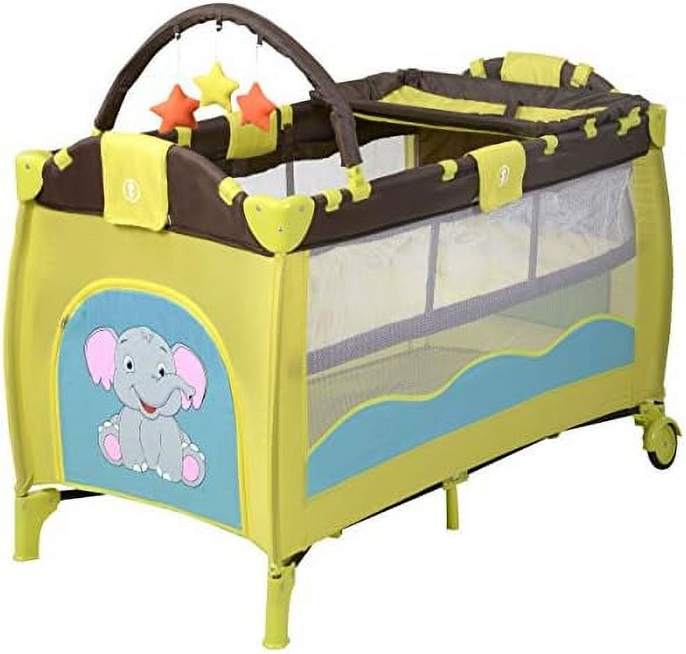 JYHOME Nursery Center Playyard Baby Crib Set Portable Nest Bed Infant Travel Playpen